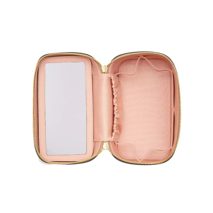 Coach Women's Cosmetic Case In Signature Canvas With Floral Print Gold/Sand Multi