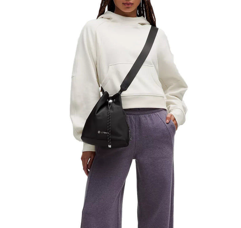 lululemon Unisex Drawstring Bucket Crossbody Bag 5L Black