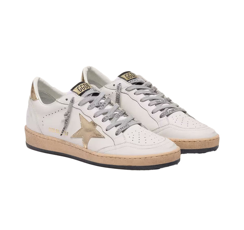 Golden Goose Women's Ball Star Sneakers White Gold Star
