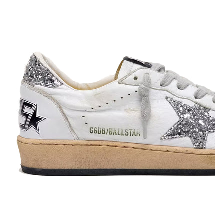 Golden Goose Women's Ball Star Sneakers White Silver Star