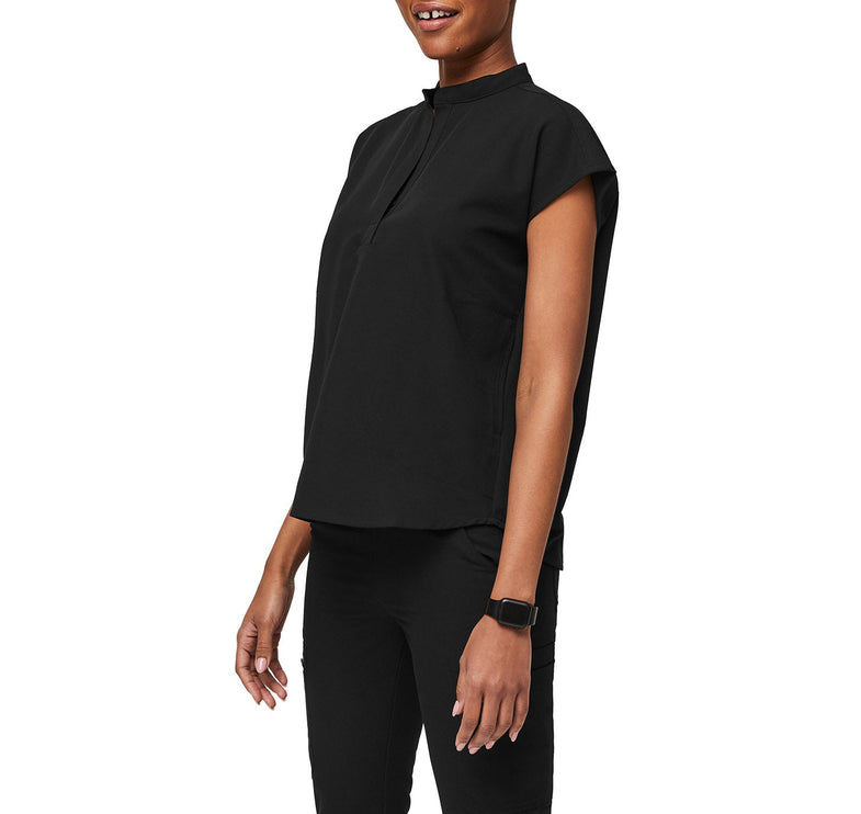 FIGS Women's Rafaela Oversized Scrub Top Black