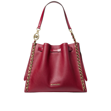 Michael Kors Women's Mina Large Chain Shoulder Bag Cherry
