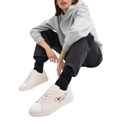 Coach Women's High Line Sneaker With Heart Chalk Multi