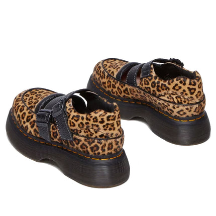 Dr. Martens Women's Buzz Leopard Mary Jane Shoes Light Tan