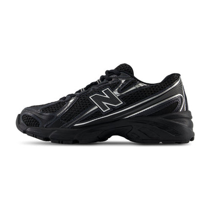 New Balance Grade School 740 Black with Silver Metalic GR740BM
