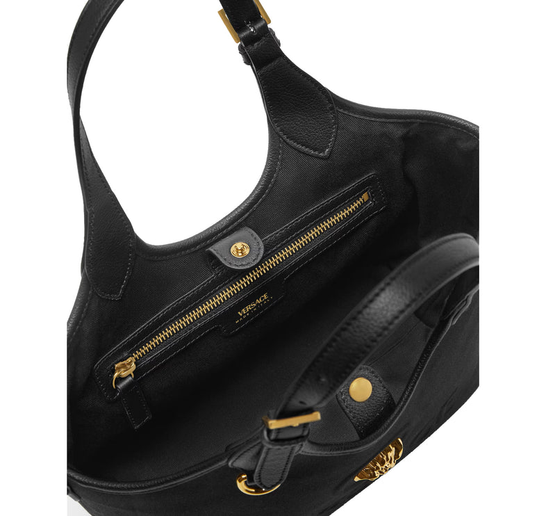 Versace Women's La Medusa Canvas Mini Tote Black