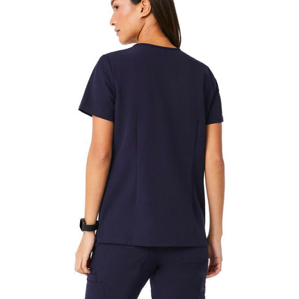 FIGS Women's Casma Three Pocket Scrub Top Navy