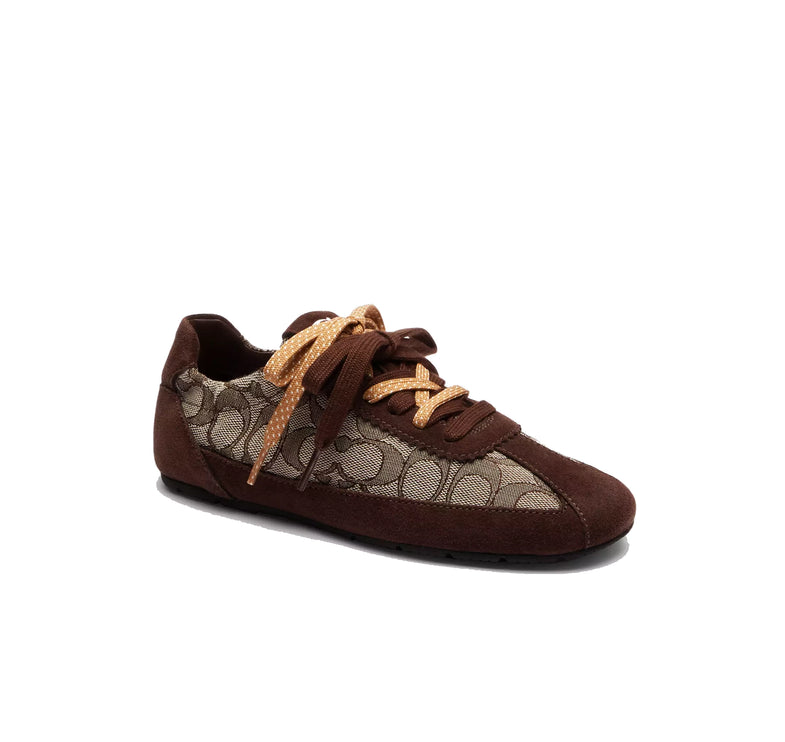 Coach Women's Soft Sneaker In Signature Jacquard Maple/Oak