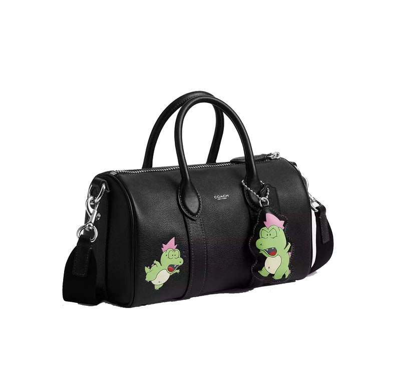 Coach Unisex Coach x Brain Dead Compass Bag 25 With Darby Dino And Charm Black