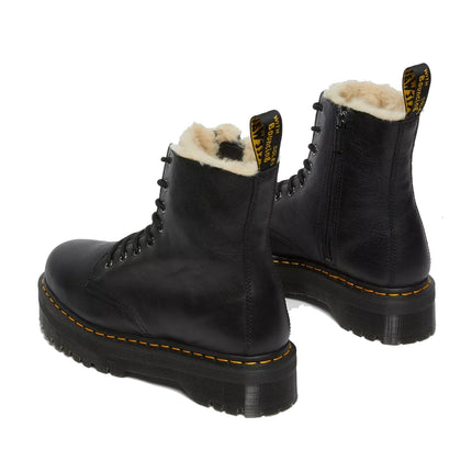 Dr. Martens Unisex Jadon Faux Fur Lined Leather Platform Boots Black