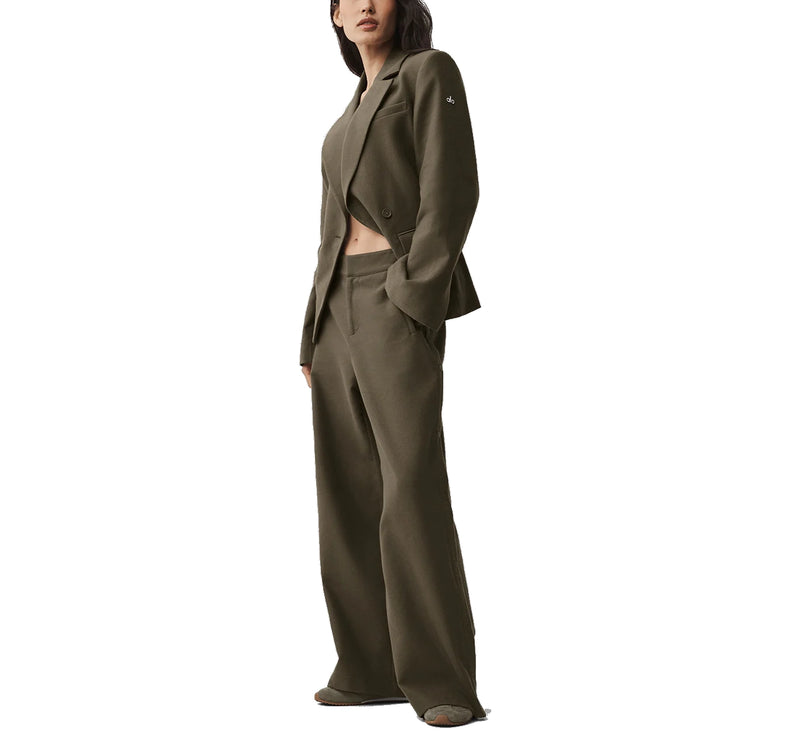 alo Women's Cinch Blazer Olive Tree