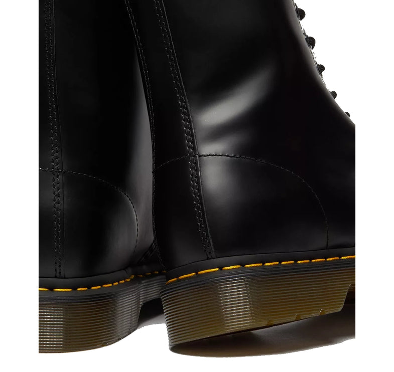 Dr. Martens Unisex 1490 Smooth Leather Mid Calf Boots Black
