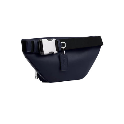 Coach Unisex Racer Small Belt Bag In Signature Canvas Silver/Denim Chalk
