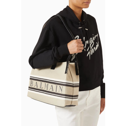Balmain Women's Small Release Shopper Bag Beige