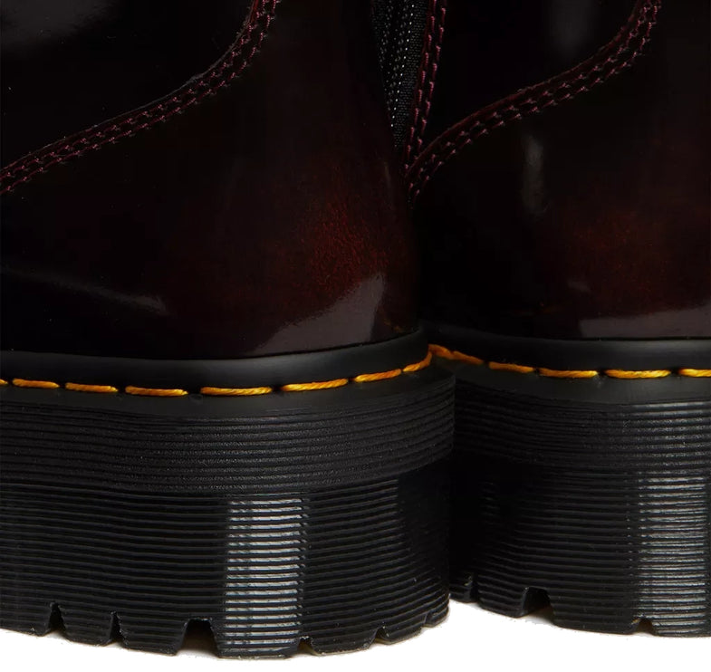 Dr. Martens Unisex Jadon Arcadia Leather Platform Boots Cherry Red