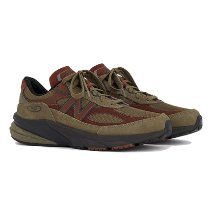 New Balance Unisex Made in USA 990v6 Dark Camo with Rich Oak and Black Cement U990CA6