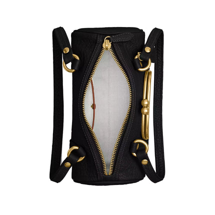 Coach Women's Kisslock Barrel Bag 28 Brass/Black