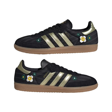 Adidas Women's Samba OG Shoes Core Black/Gold Metallic/Gum