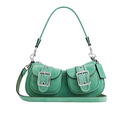 Coach Women's Ashton Bag Suede/Silver/Mint
