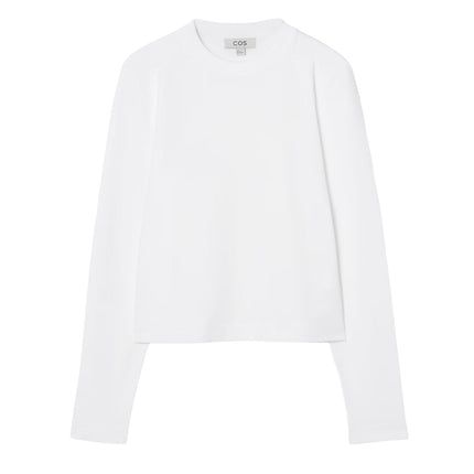 COS Women's Clean Cut Regular Long Sleeved T-Shirt White