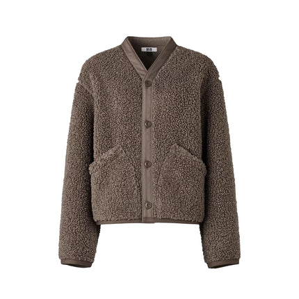 Uniqlo Women's Fleece Short Jacket 18 Wine