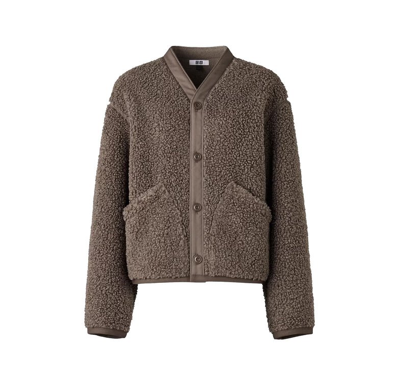 Uniqlo Women's Fleece Short Jacket 18 Wine