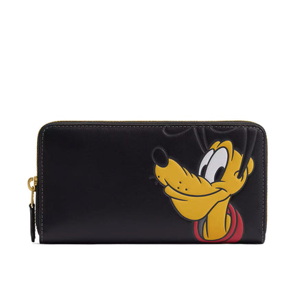 Coach Women's Disney X Coach Essential Accordion Zip Wallet With Pluto Brass/Black Multi