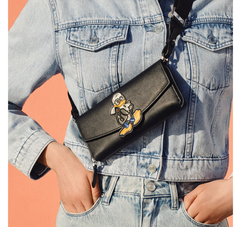 Disney x KARL LAGERFELD Women's Crossbody Wallet Black
