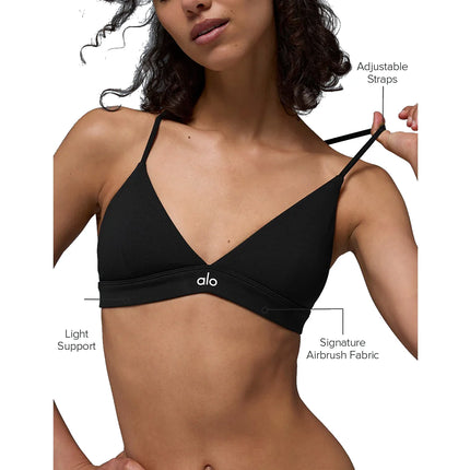 alo Women's Splendor Bra Black