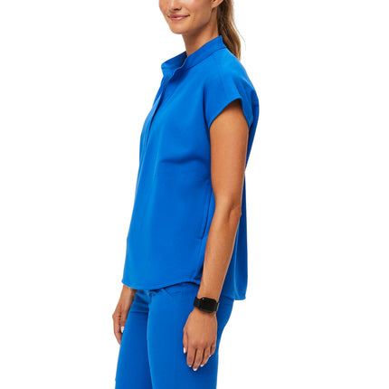 FIGS Women's Rafaela Oversized Scrub Top Royal Blue