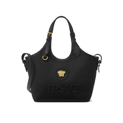 Versace Women's La Medusa Canvas Mini Tote Black