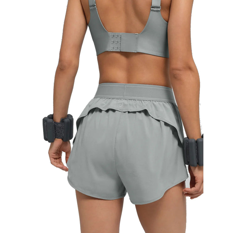 alo Women's Match Point Short Lunar Grey