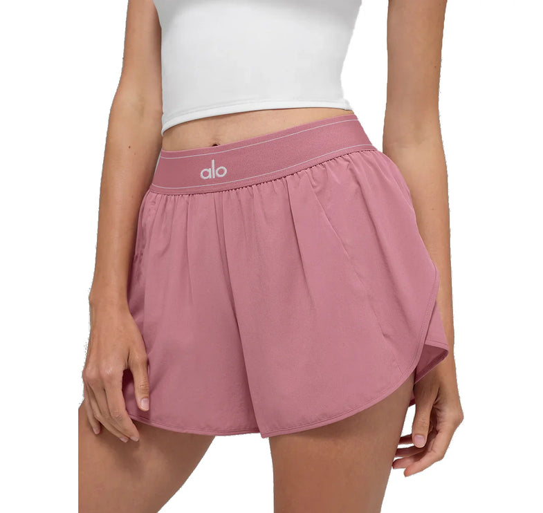 alo Women's Match Point Short Pink Wild Rose