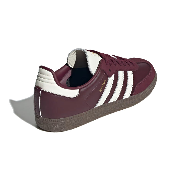 Adidas Samba OG Shoes Maroon/Off White/Gum JR8844