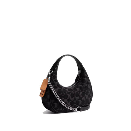 Coach Women's Carmen Mini Crossbody Bag In Signature Denim Silver/Black