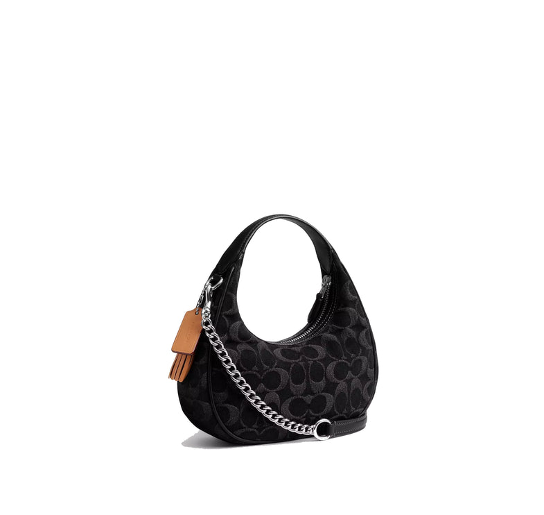 Coach Women's Carmen Mini Crossbody Bag In Signature Denim Silver/Black