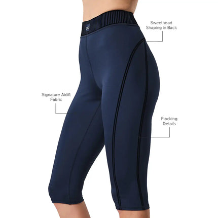 alo Women's Airlift High-Waist Line Up Capri Navy