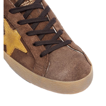 Golden Goose Women's Super Star Glitter with Suede Star Brown