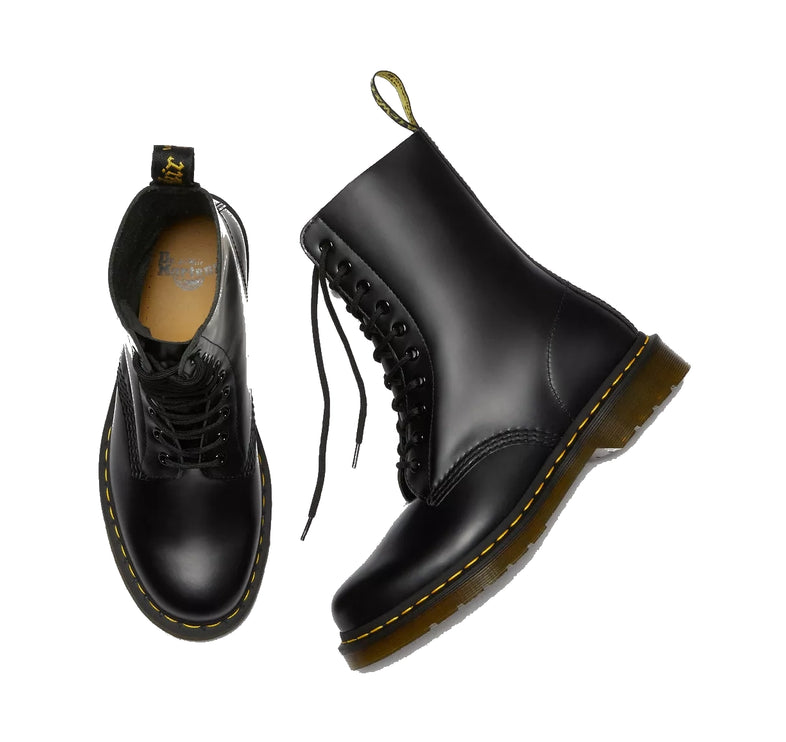 Dr. Martens Unisex 1490 Smooth Leather Mid Calf Boots Black