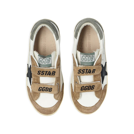 Golden Goose Grade School Old Sneakers with White/Taupe Multi