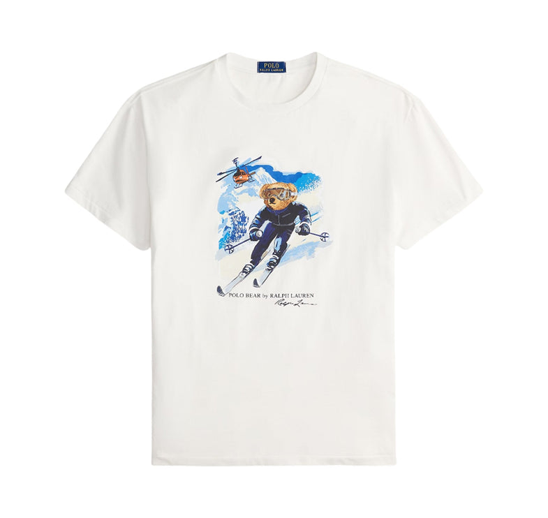 Polo Ralph Lauren Men's Classic Fit Polo Bear Jersey T-Shirt White/Active Bear