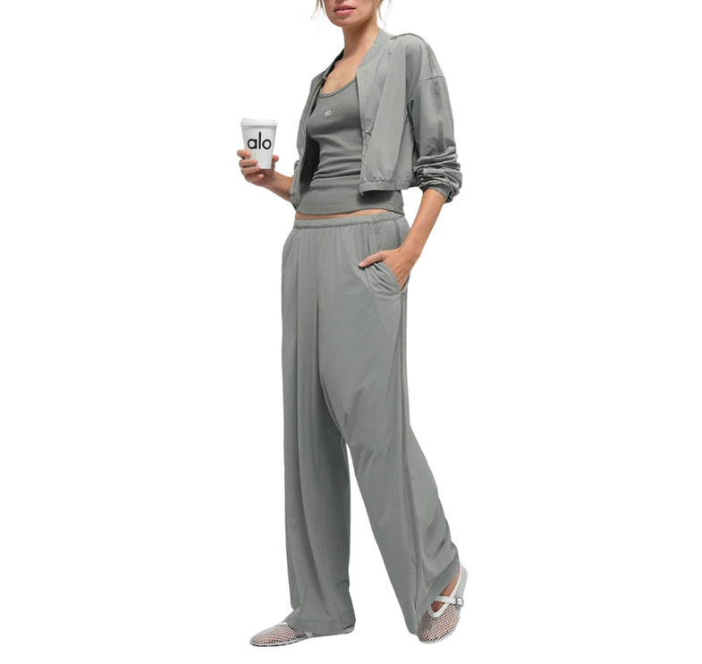 alo Women's Breezy Wide Leg Pant (Regular) Lunar Grey
