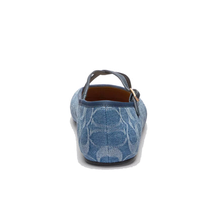 Coach Women's Phoebe Ballet Flat In Signature Denim Indigo