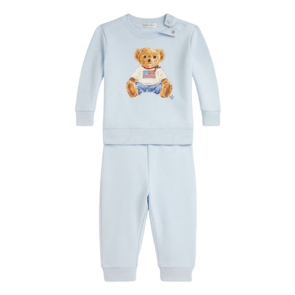 Polo Ralph Lauren Baby Polo Bear Fleece Sweatshirt & Pant Set Beryl Blue