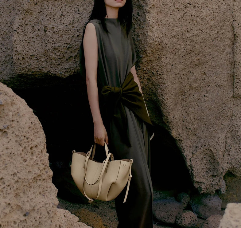 Polène Women's Cyme Mini Edition Textured Sand