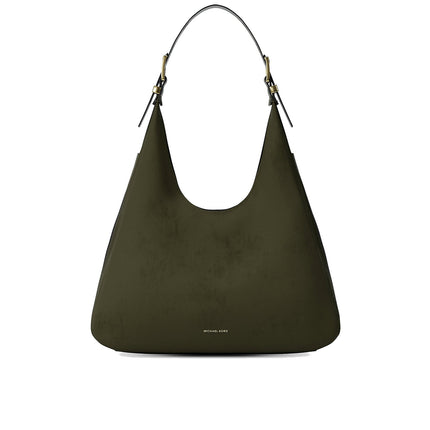 Michael Kors Women's Nolita Large Nubuck Hobo Shoulder Bag Ivy