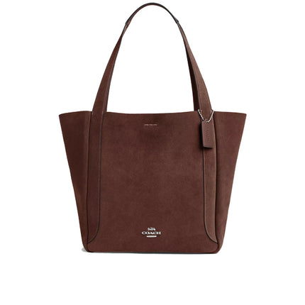 Coach Women's Hadley Tote Bag Silver/Espresso - Hemen Kargoda