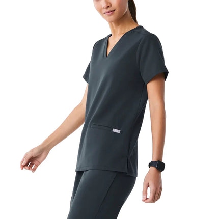 FIGS Women's Casma Three Pocket Scrub Top Dark Harbor