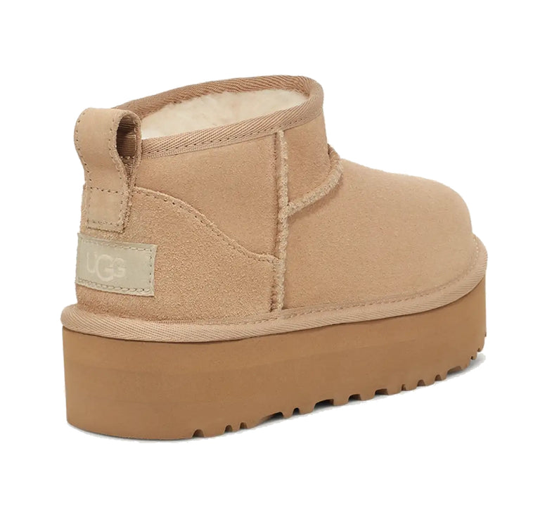 UGG Classic Ultra Mini Platform çocuk botu, bej (sand) süet