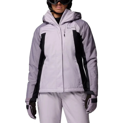Columbia Women's Snowy Summit Insulated Jacket Lavender Pearl/Black/Shl Prpl Crss Dy